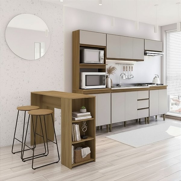 Cozinha Margarida com Bancada Colazione Mel/Arenas