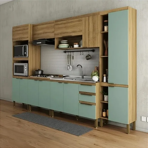 Cozinha Magnolia Mel/Verde Bellagio