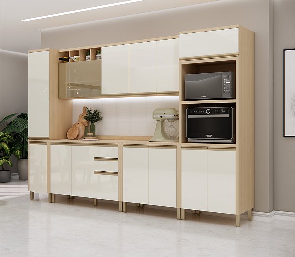 Cozinha Modulada Brise Off White Pérola