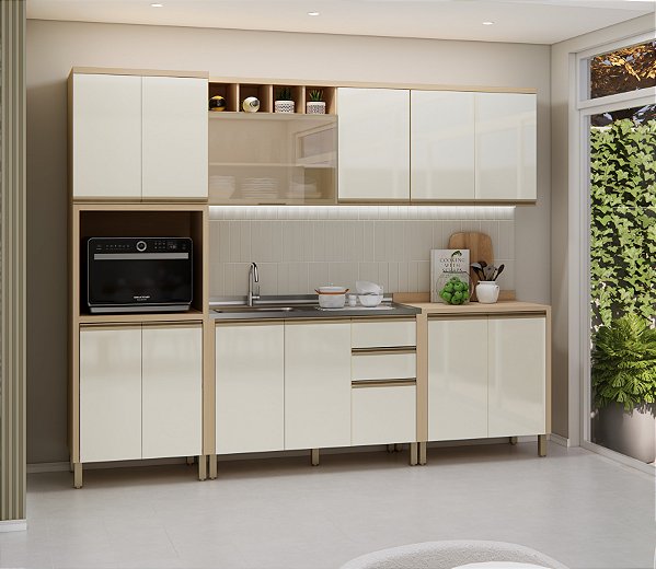 Cozinha Modulada Brise Off White Pérola
