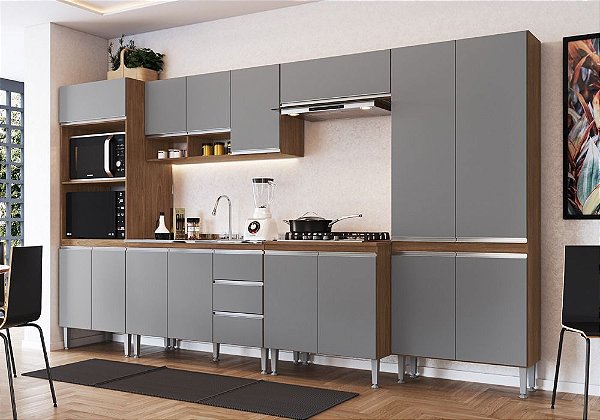 Cozinha Athena Freijo/Cinza