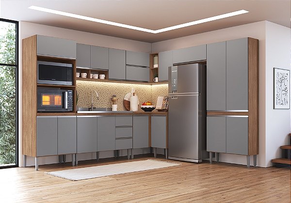 Cozinha Athena Freijo/Cinza