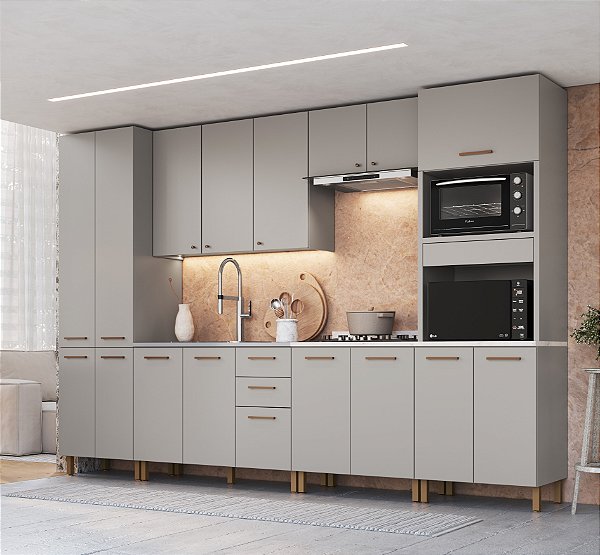 Cozinha Sardenha Cinza 100% MDF