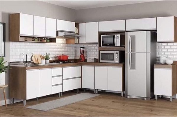 Cozinha Sabrina 0007 Avelã/Branca