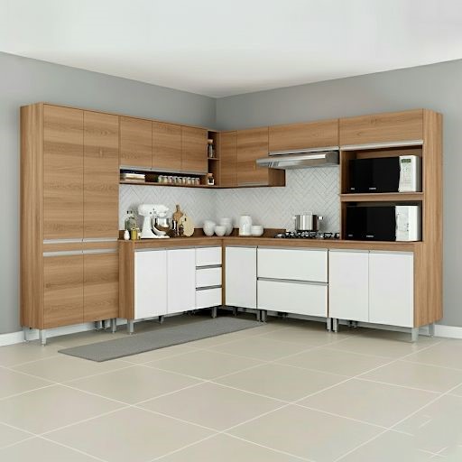 Cozinha Sabrina 0005 Freijo/Branco