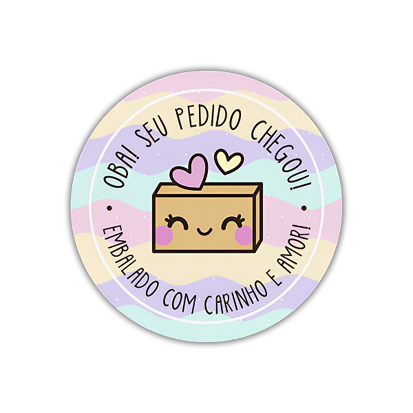 Adesivo - Oba seu pedido chegou! - Modelo 1 -100 unidades