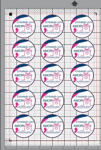 Adesivo Personalizado 5 x5 cm - 60 unidades