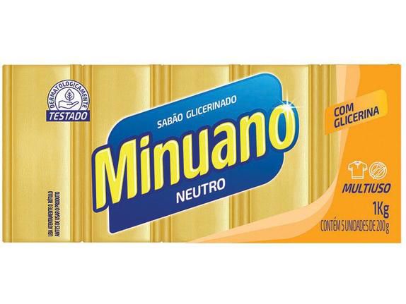 Minuano Sabão em Barra c/ 05 un.