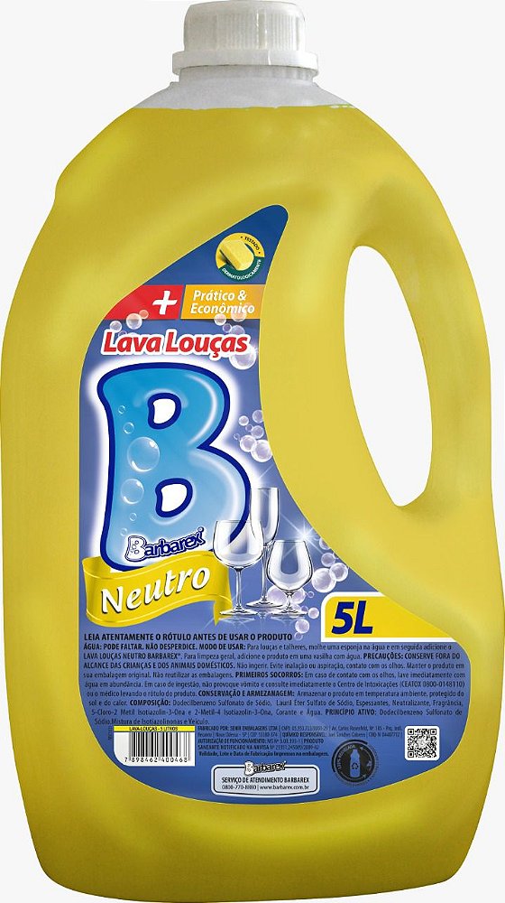 Barbarex Detergente Lava Louças 5 L