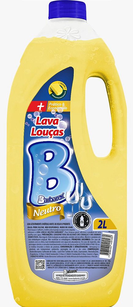 Barbarex Detergente Lava Louças 2 L