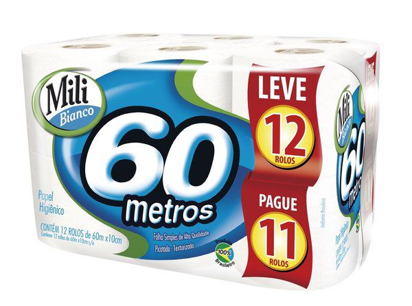 Mili Papel Higiênico Folha Simples Leve 12 Pague 11