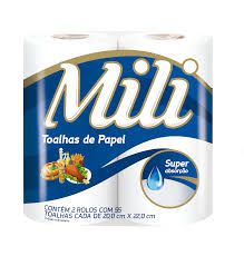 Mili Papel Toalha Fardo c/ 24 rolos.