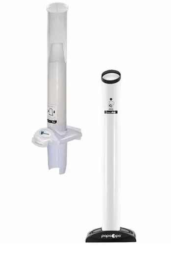Multicopo Kit Dispenser Porta Copos Água+ Lixeira Papacopo