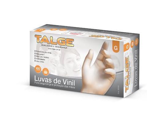 Talge Luva Vinil G C/ 100 un.