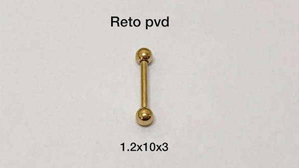 Reto aço pvd gold 10mm