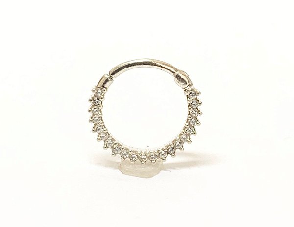 Argola articulada em prata 10mm