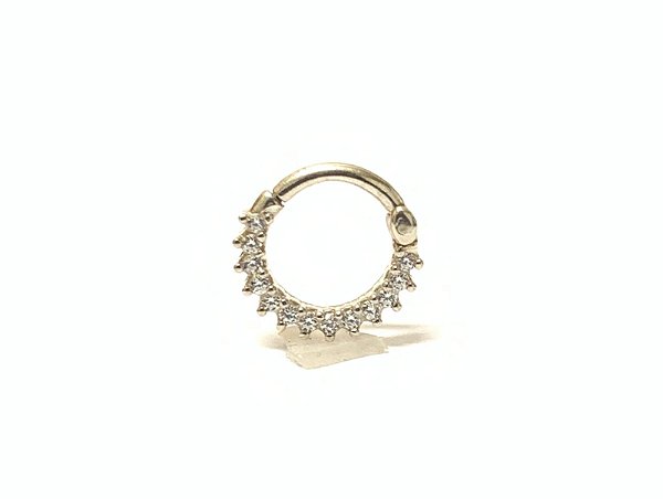 Argola articulada em prata 6mm