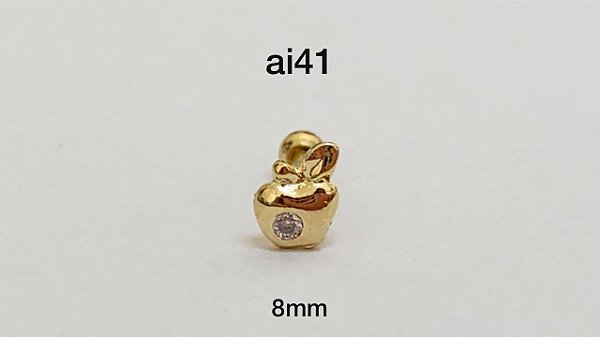 Tragus folheado maçã 8mm