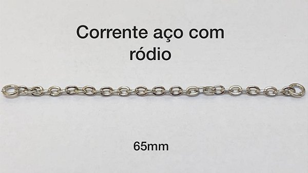 Corrente aço com ródio 65mm