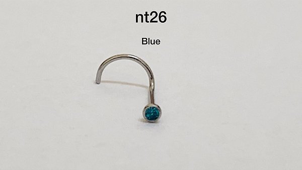 Nostril aço cirúrgico blue 1,50