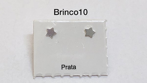 Brinco estrela em prata 925 tarracha banhada a prata