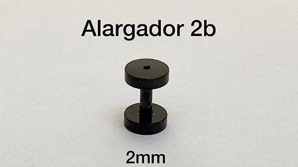 Alargador aço black 2mm