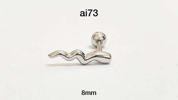 Tragus folheado 8mm