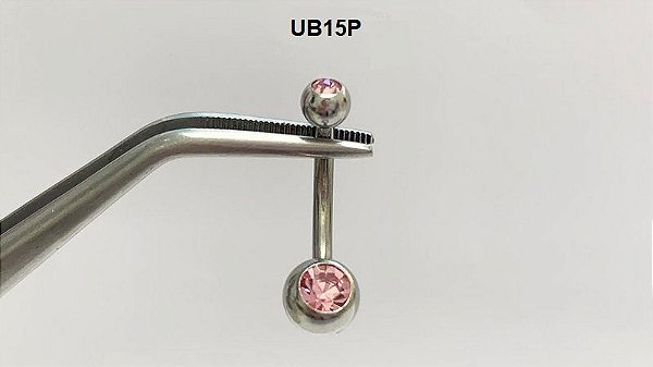 umbigo aço rosa p