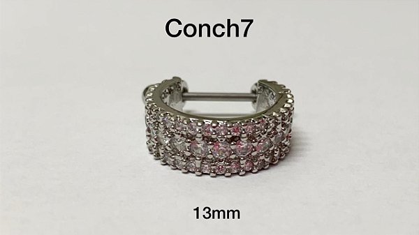 Conch folheado 3 fileiras 13mm