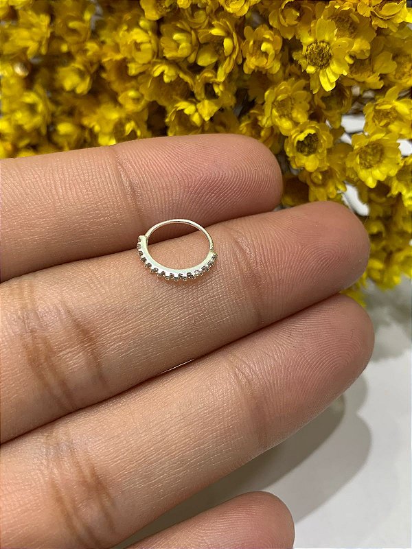 Argola em prata 925 8mm