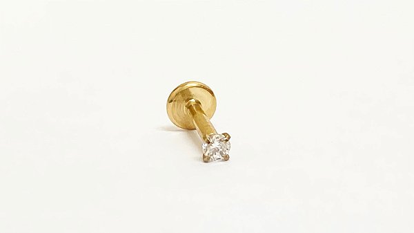 Labret aço pvd gold rosca int. 1.2mm x 6mm x 2mm