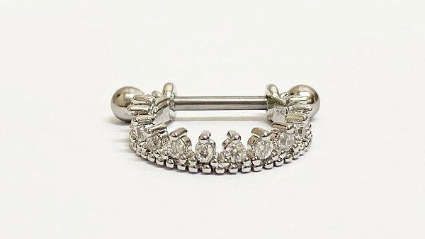 Conch folheado com pedra 11mm