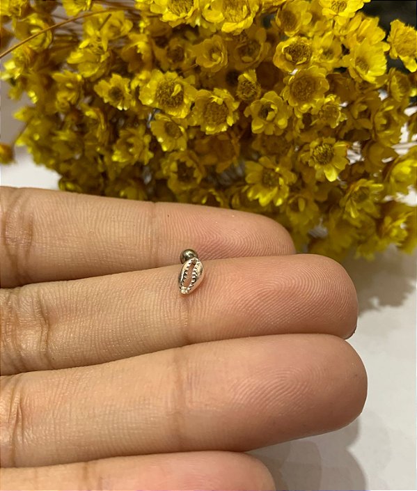 Piercing concha de praia em prata 925 8mm