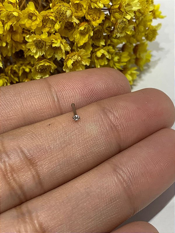 retinho aço para nariz pedra 1.50