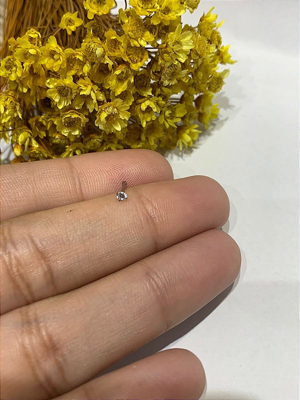 reto para nariz aço pedra 2mm