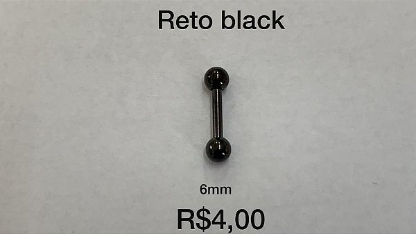 Reto em aço black 6mm