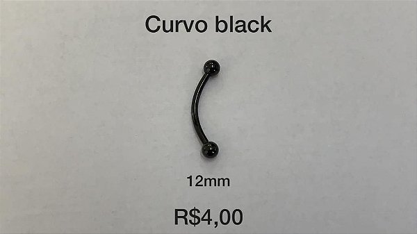 Curvo em aço black 12mm