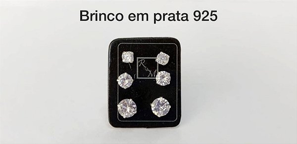 Brinco trio em prata 925