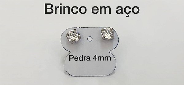 brinco em aço 4mm