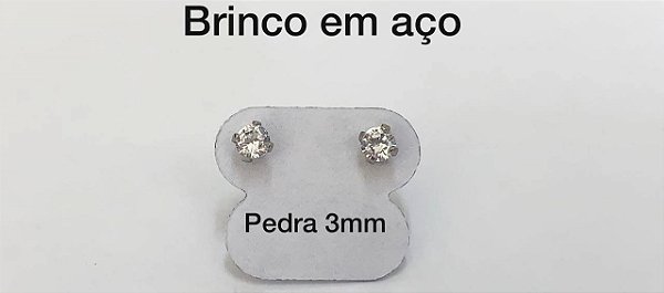 brinco em aço 3mm