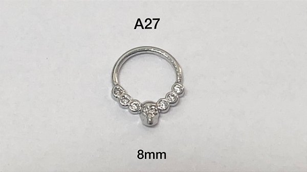 Argola torção folheado 8mm