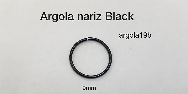 argola nariz black 9mm