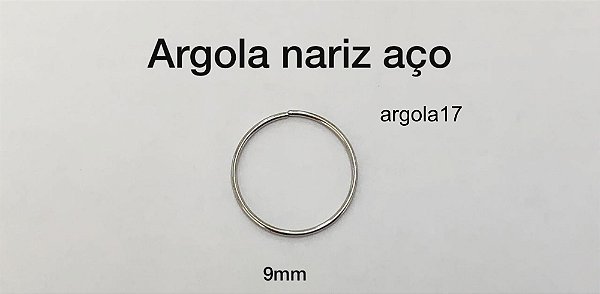 argola nariz aço 9mm