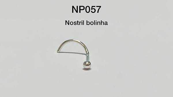 Nostril em prata 925 bolinha