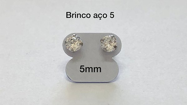 brinco aço par 5mm