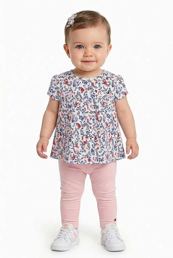 Legging Bebê Tommy Hilfiger Rosa Pálido