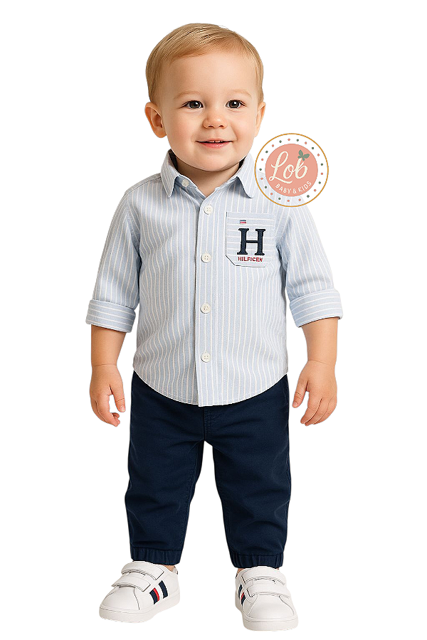 Conjunto com camisa Tommy