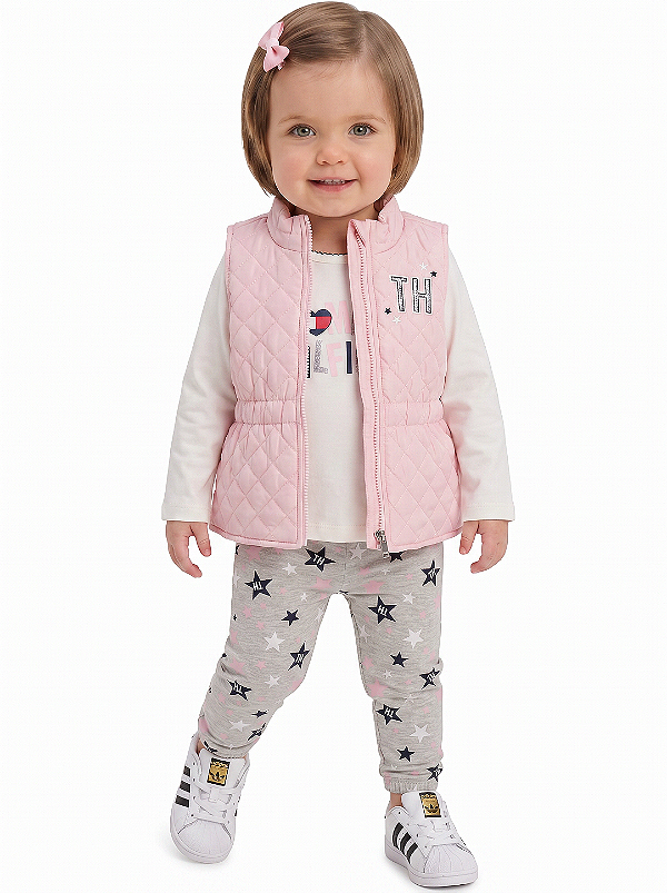 Conjunto Baby 3 Peças Colete Tommy Hilfiger