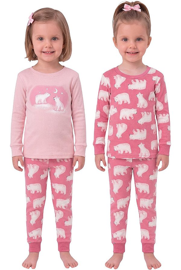 Kit Pijama Infantil Carter’s 3 Peças Ursinhos – Microfleece