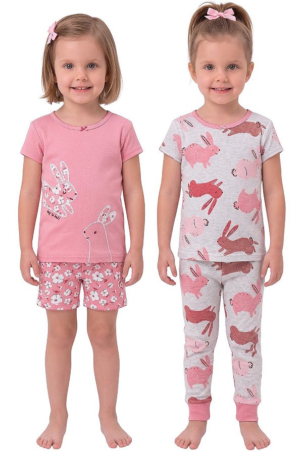 Kit pijama Carters 4 Peças Coelho